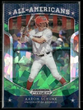 Aaron Schunk 2019 Prizm Draft Picks All Americans Green Ice Prizm 5/18 #58