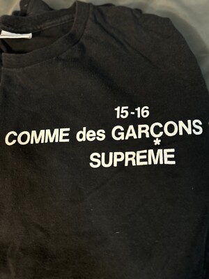 Supreme x Comme Des Garcons CDG FW15 Long Sleeve Black T-Shirt