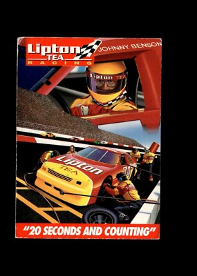 Johnny Benson : 1995 Lipton Tea Racing Card 20 seconds and counting + Fast Ship