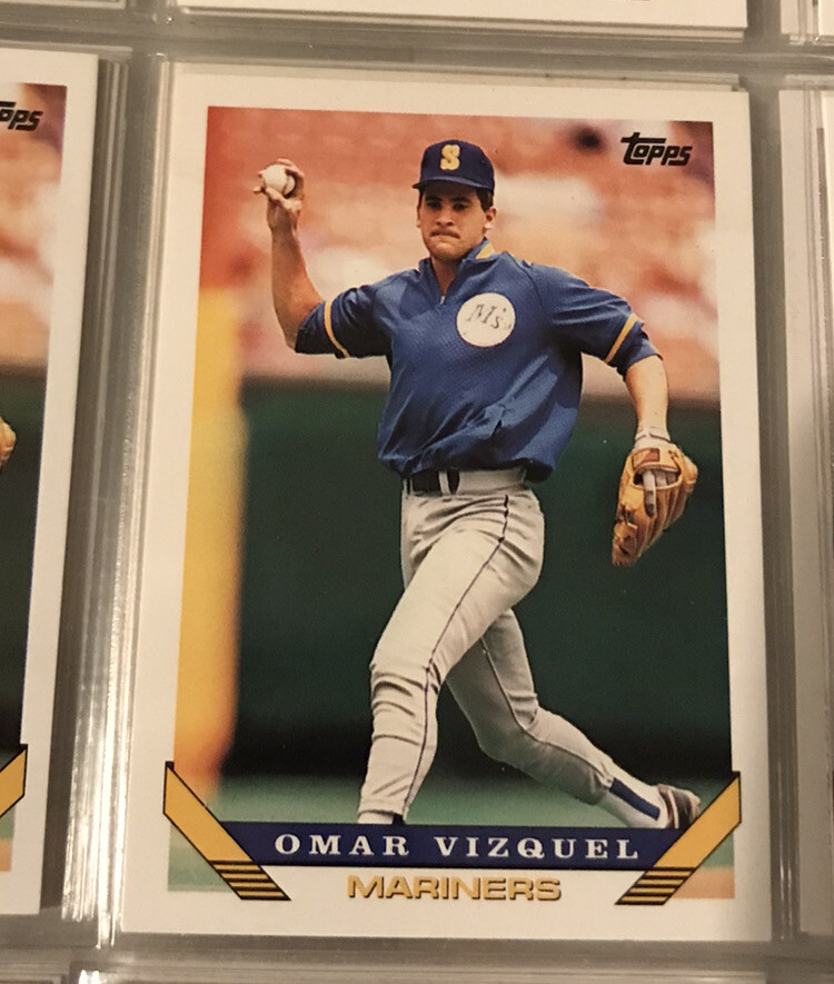1993 Topps Seattle Mariners Baseball Card #68 Omar Vizquel