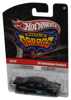 Hot Wheels Phil's Garage (2009) Black '65 Volkswagen Fastback Real Riders Car 3
