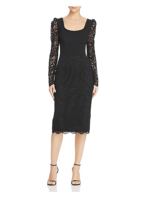 lace sheath midi dress