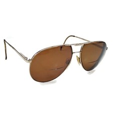 Vintage Marchon Gold Metal Aviator Sunglasses Italy 63 15 150