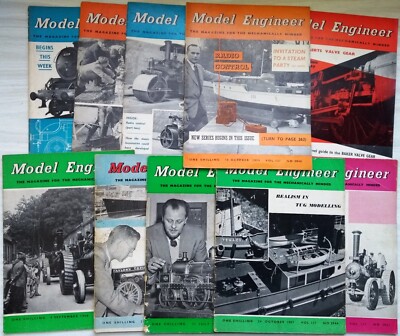 Bundle 10 Model Engineer Magazines 1957 1958 1959 2944 2987 2989  3037 job lot
