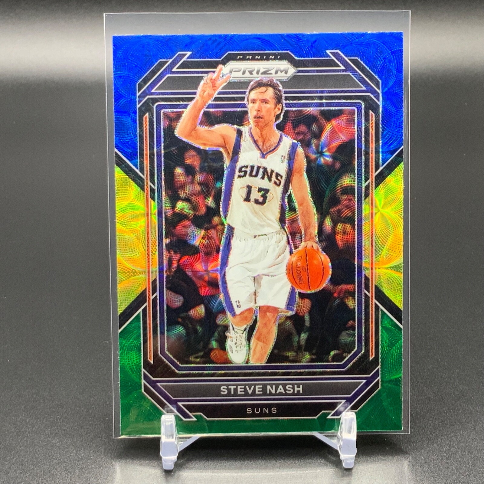 2022-23 Panini Prizm - Steve Nash #289 Choice Blue Yellow & Green Prizm GRC1279