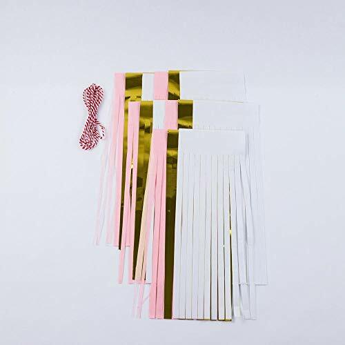 Quasimoon Metallic Pink / Gold Tissue Paper Tassel Garland Kit (15-PACK) by P... - Picture 4 of 5