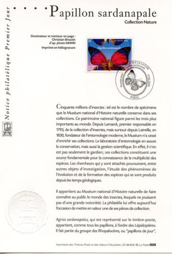 FDC / PREMIER JOUR / COLLECTION NATURE / PAPILLON SARDANAPALE  / PARIS 2000 - Photo 1/2