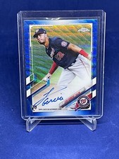 LUIS GARCIA 2021 TOPPS CHROME BLUE WAVE REFRACTOR ON CARD AUTO RC #D 57/150