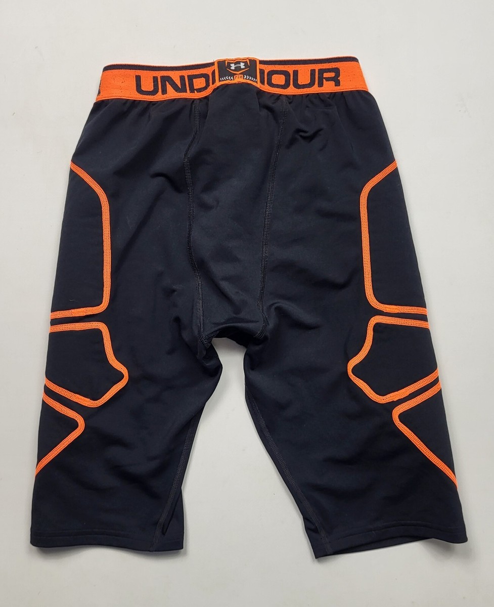 Under Armour ショートパンツ 黒/オレンジ Under Armour Shorts Mens black orange Compression Athletic Stretch