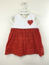 Custom Vintage 18 24 M 2T Red White Heart Valentines Dress 80's