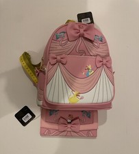 Loungefly Disney Cinderella Pink Dress Mini Backpack Wallet - NWT