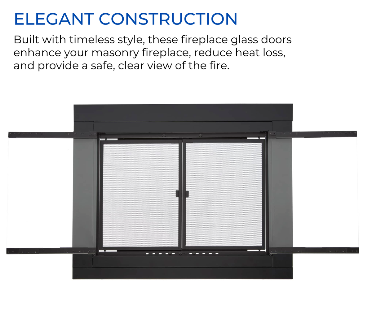 Bluegrass Living Harland Fireplace Glass Doors With Screen