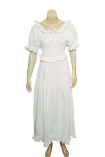 Doen Ruffle Dress S 6 Women's Casual Puff Short Sleeves Maxi Boho NEW 33269