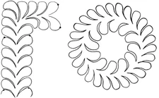 Quilting Full Line Stencil Feather Wreath Border Reusable for Quilts use Poun...