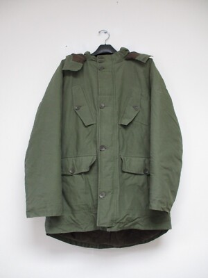 Timberland Canvas Utility Jacket Green Pocket Zip Snap Button Mens