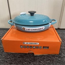 Casseruola ovale poco profonda Le Creuset 21 cm 8,25 pollici 1 qt brasatrice ghisa caraibica