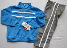 PUMA NWT Boys 2PC  Suit  Jacket Pants  Blue and Gray set size 24 months