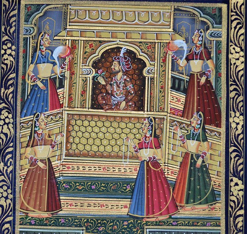 Original Moghul King and Queen Miniature Painting Natural Colors from India! - Picture 4 of 5