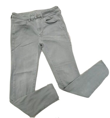 American Eagle Denim Jean Jeggings Sz 6 Next Level Stretch Faded Women Blue Gray