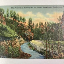 Alabama Postcard Early 1900s Birmingham Highway 91 Narrows Florida Short Route 