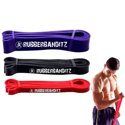 Rubberbanditz- Pull Up Assistance Bands Set of 3 Functional Fitness Resistance