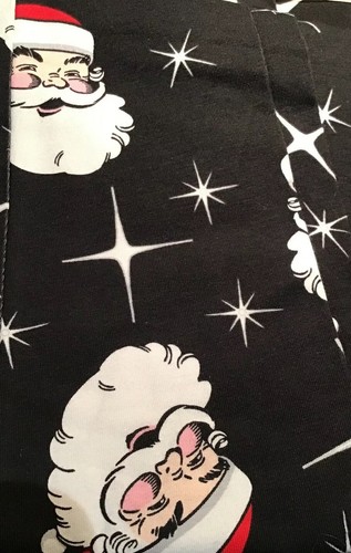 Juniors XS 1 ~OR~ XL 15-17 Ankle Legging Black Christmas Santa Claus Face Head - Picture 8 of 8
