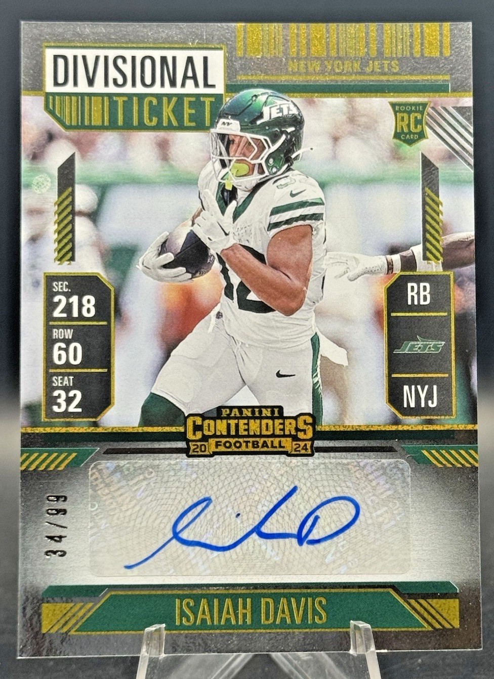 Isaiah Davis 2024 Panini Contenders Divisional Ticket Rookie Auto #176 /99