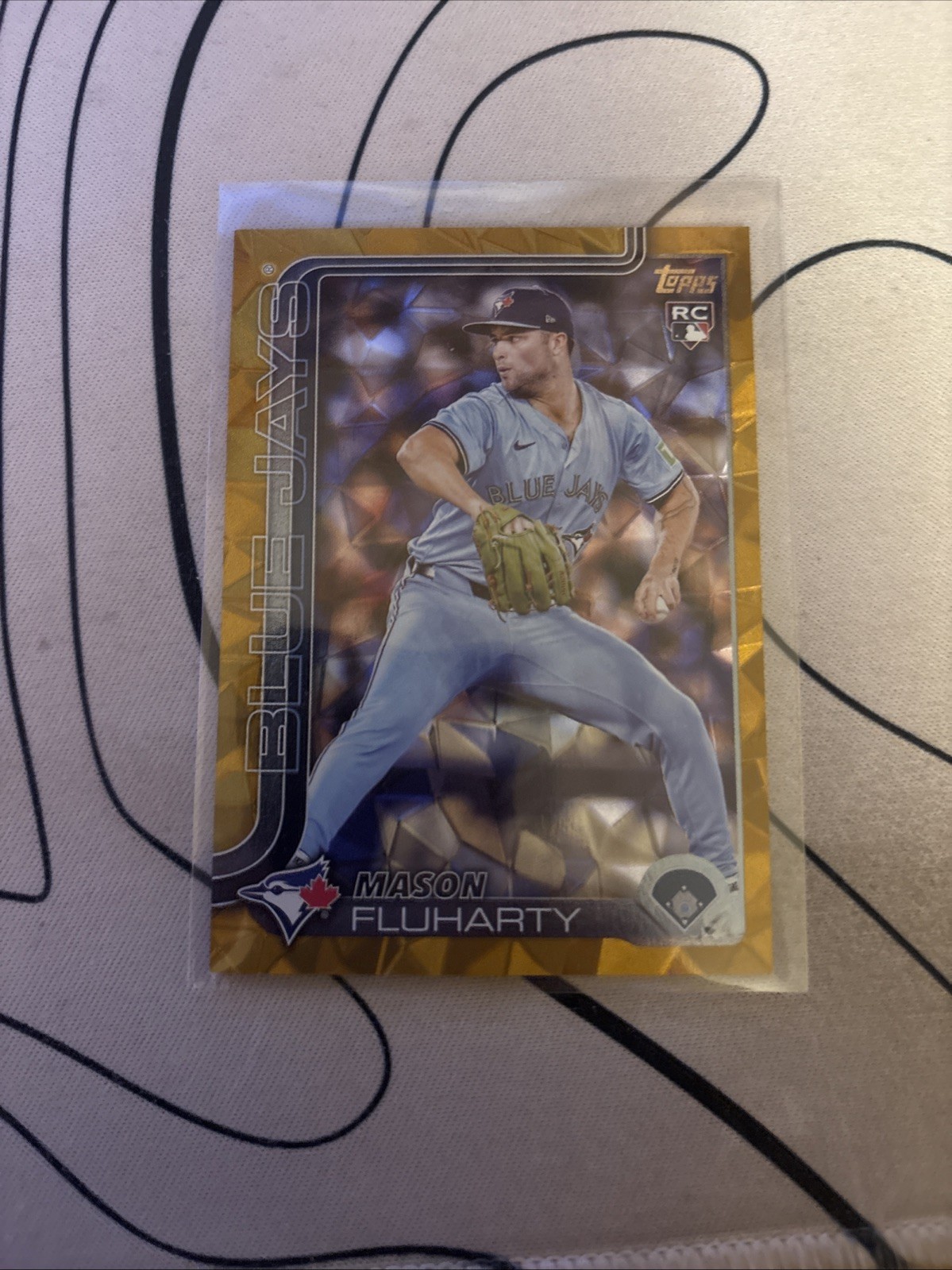 2025 Topps Update Series Mason Fluharty #US138 Gold Diamante Foil /50 (RC)