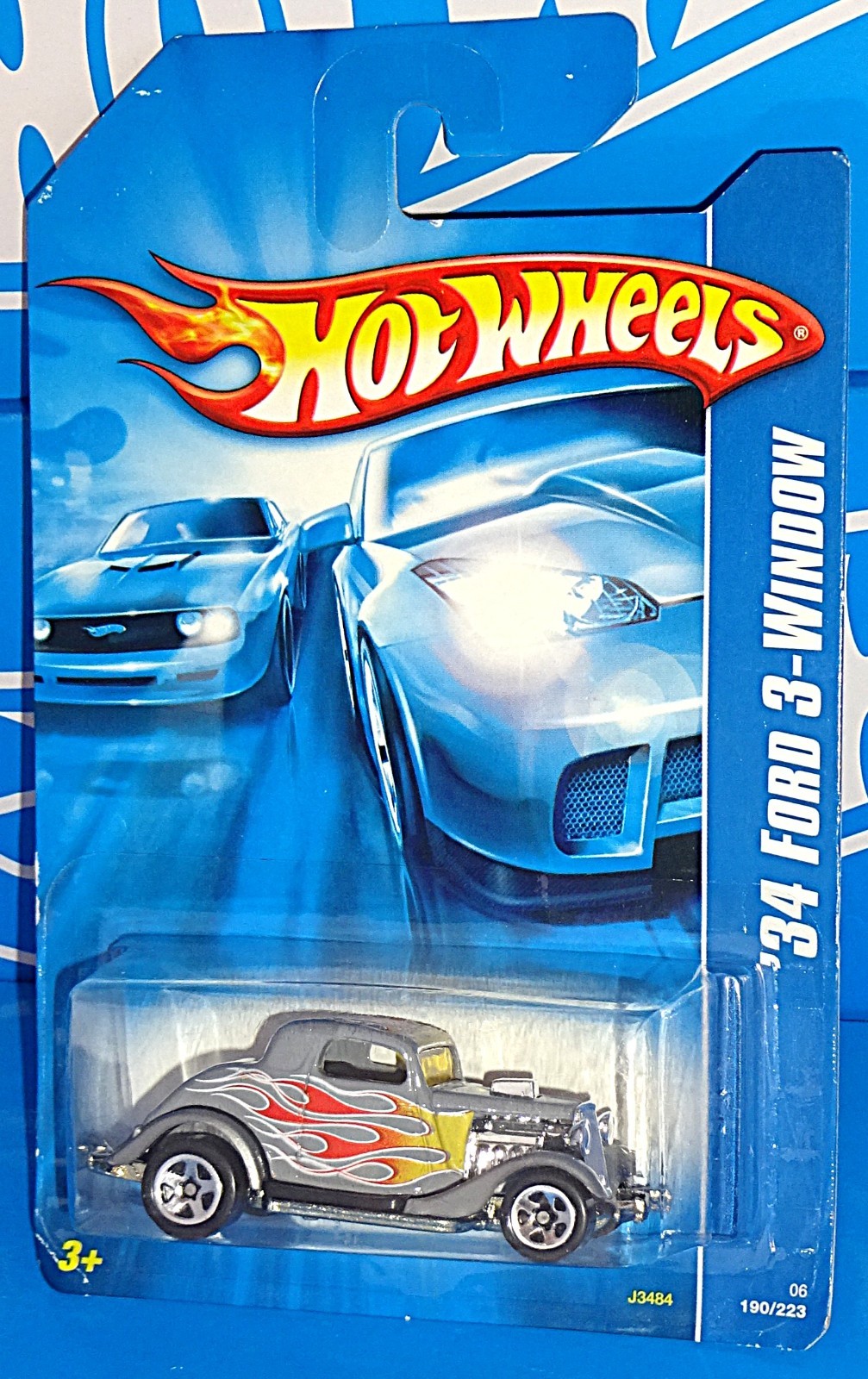Hot Wheels 2006 Mainline Release #190 '34 Ford 3-Window Gray w/ 5SPs