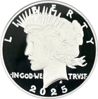 2025-S Peace Silver Dollar Proof.  0.94 Oz Silver. OGP/COA. Only 170,000. Rare.