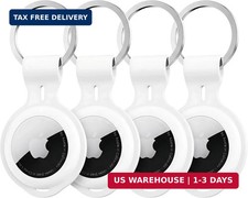 4 Pack for AirTag Holder Case Silicone Tracker Tags Keychain Waterproof Case Cov