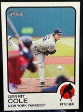 2022 Topps Heritage Team Name Color Swap Variation Gerrit Cole #166