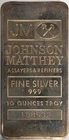 Johnson Matthey Bar 10oz .999 FINE Silver Bar (Discoloration)
