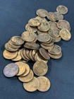 1947-D BU/UNC WHEAT CENT ROLL OF 50C, 50 COPPER WHEAT CENTS