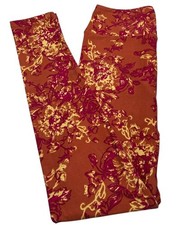 LuLaRoe Leggings OS One Size Floral FALL Autumn Jungle Wild Vine Art Ships FAST