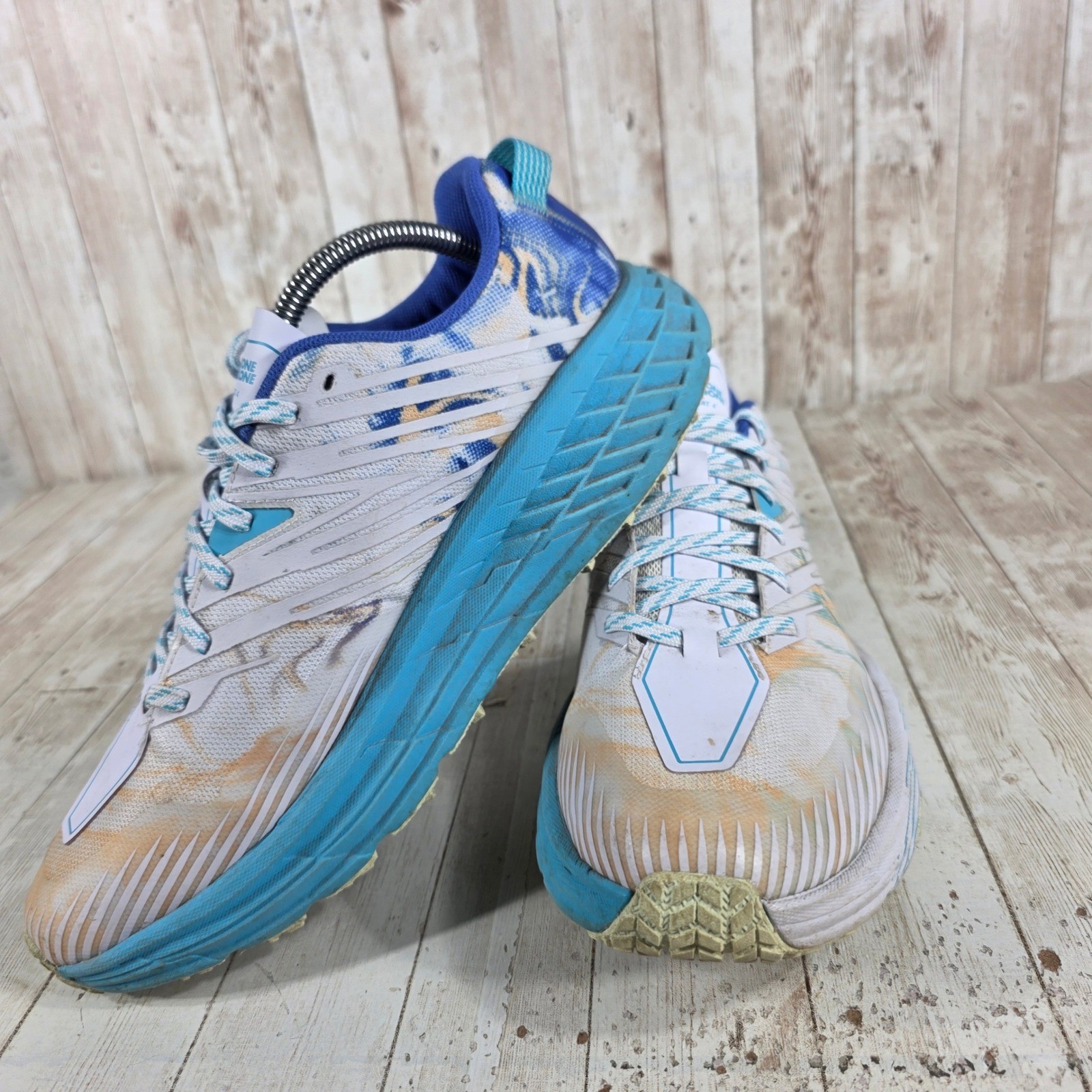 Hoka One One Speedgoat 4 Men's Trail Running Shoes Blue Tie Dye Size 9.5 thumbnail 5