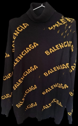 Maglione Balenciaga girocollo logo allover