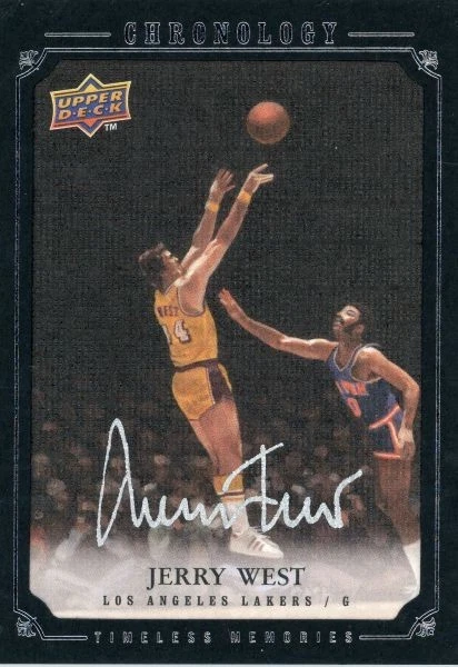 Upper Deck Jerry West Basketball Autographed Sports Trading Cards