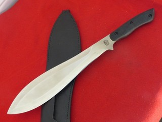Blackjack Knives Effingham Ill mint checkered Kraton Simba fixed blade knife