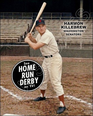 Harmon Killebrew Photo 8X10 - 1960 Home Run Derby Senators  Buy Any 2 Get 1 Free