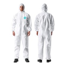 Andes Safety Hazmat Suit, Heavy Duty Full Body Disposable Paint Suit, Coveral...
