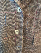 Herringbone tweed wool blazer by Classica, Evan Picone made in USA Vintage