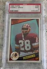 1984 Topps - Darrell Green #380 (RC) PSA 9, HOF REGISTRY GREAT!!