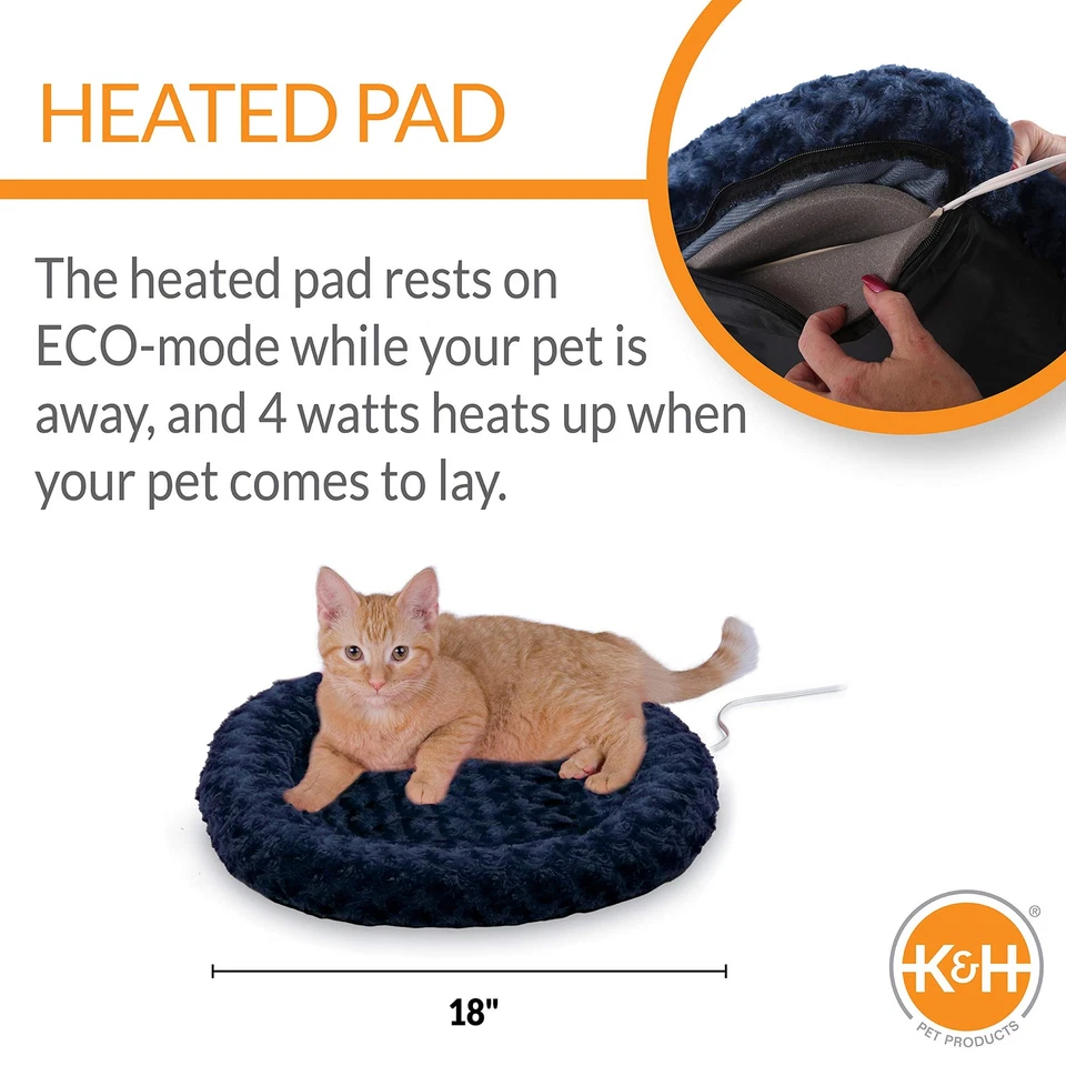 Кровать для кошки с подогревом Bolster для комнатных кошек, модный брызги Thermo-Kitty ортопедическая... - Изображение 2 из 4