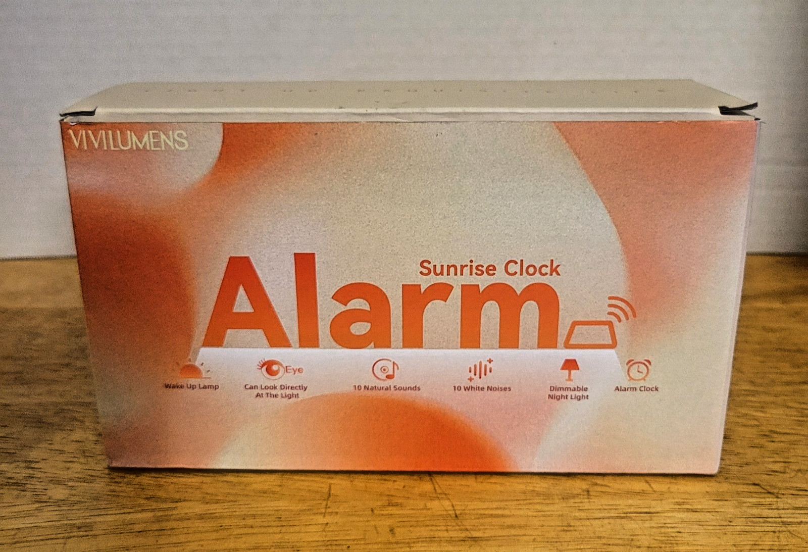 Vivilumens Sunrise Alarm Clock 10% to 100% Light Simulation 10-20 White Noise