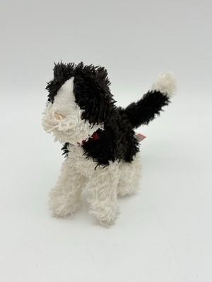 Douglas Sabrina Cat Plush Black White Mini Pet Stuffed Toy Realistic Cuddle 6 