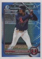 2022 Bowman Chrome Prospects Mega Box Blue Mojo Refractor /150 Carlos Aguiar 4f5