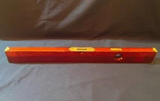 Antique Wood Stanley Rule & Level Co. 30.25 Inch with Brass Ends, Pat. 1862