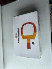 Halfords Heavy Duty Wheel Clamp – Adjustable Car/Trailer Security – With Keys