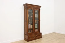 Victorian Eastlake Antique Carved Walnut Bookcase or Display #54996